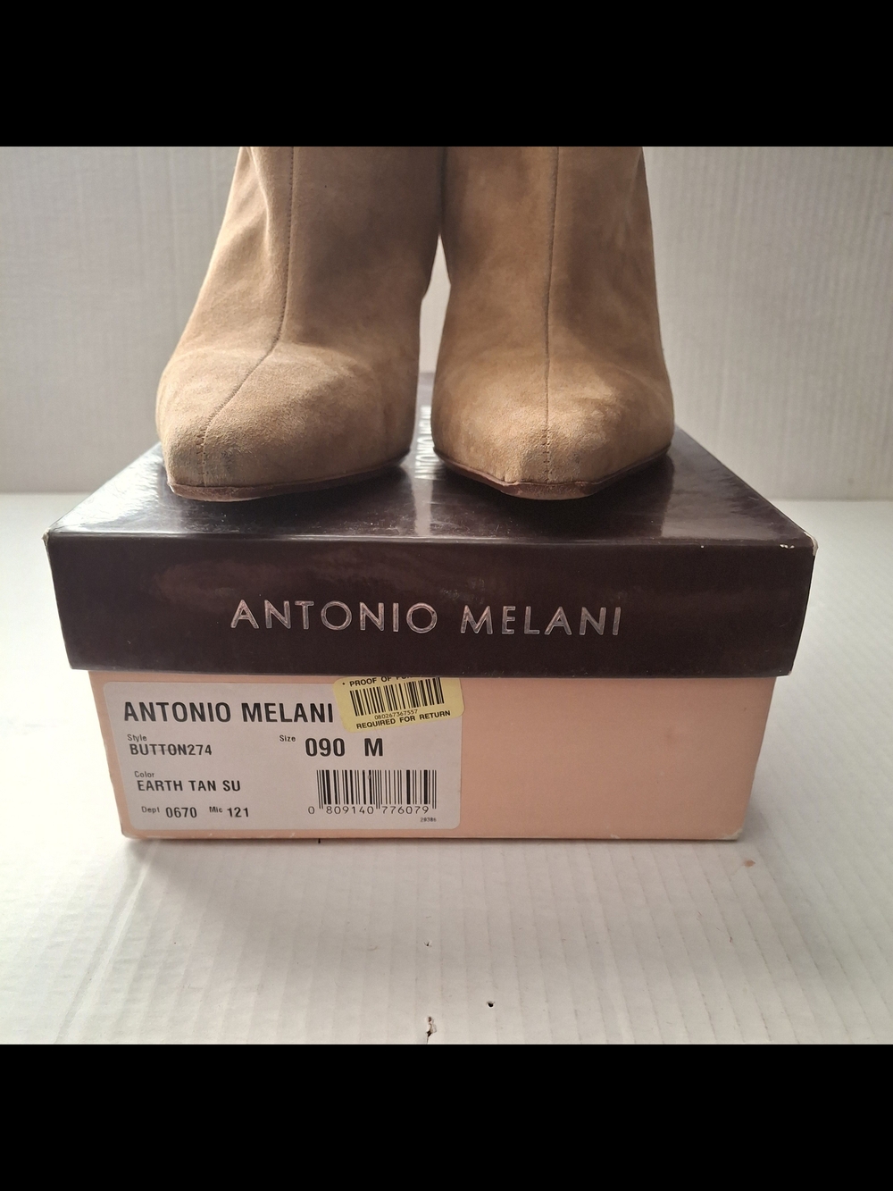 Antonio Melani Earth Tan Suede Women's Ankle Boots